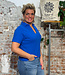 LANIUS hennep polo shirt met v-hals ELFIE LAPIS