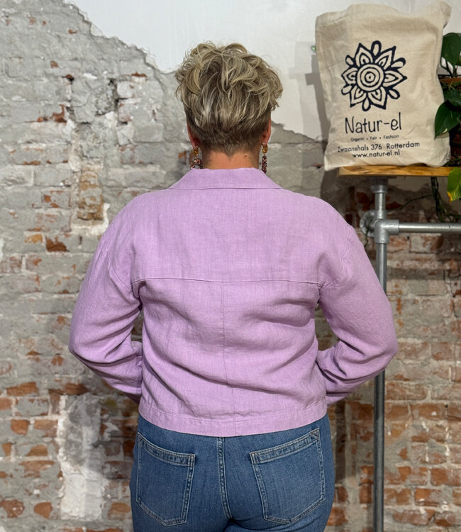 MAZINE linnen blouse jasje JELKA LAVENDER