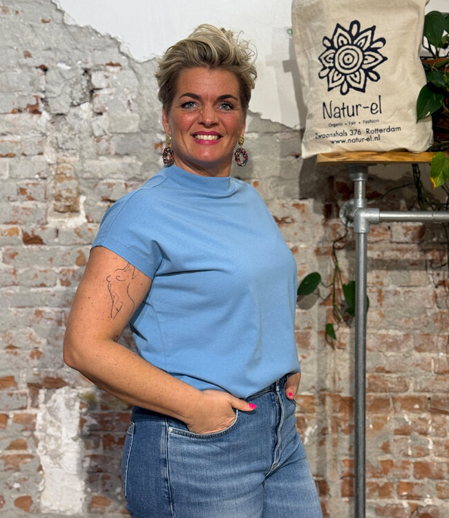 THINKING MU basic t-shirt VOLTA DUSK van biologisch katoen