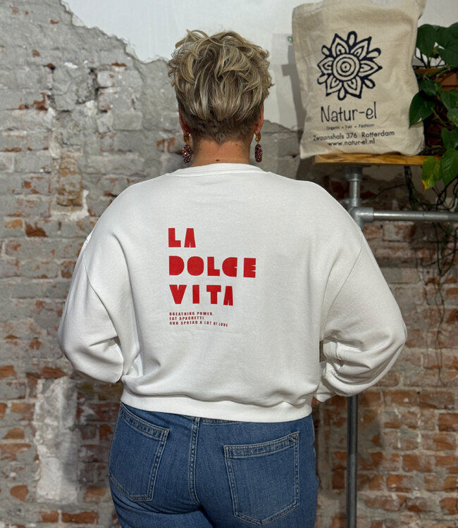 LANIUS statement sweater DOLCE VITA biologisch katoen