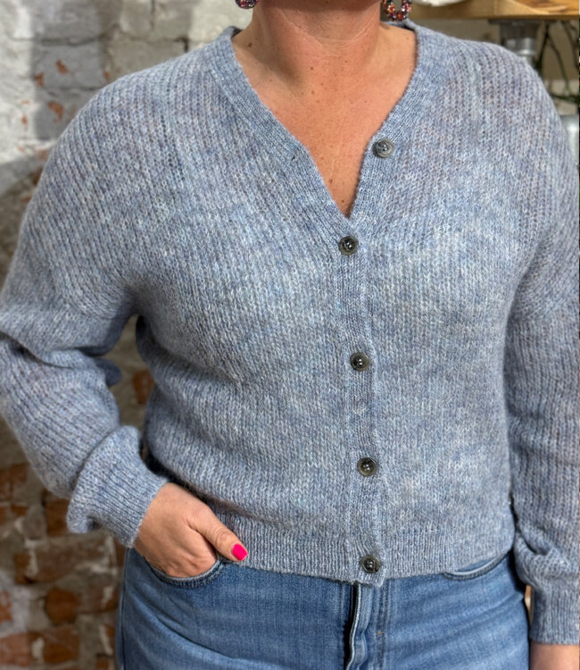 ALMA LOVIS wollen vest ELKE PASTEL BLUE van alpaca