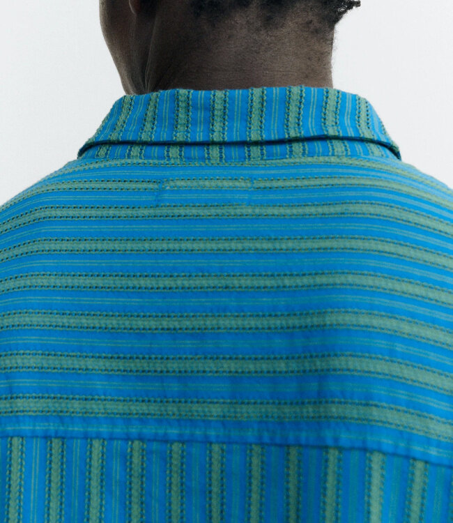 THINKING MU gestreept overhemd HARU WINDSOR biokatoen