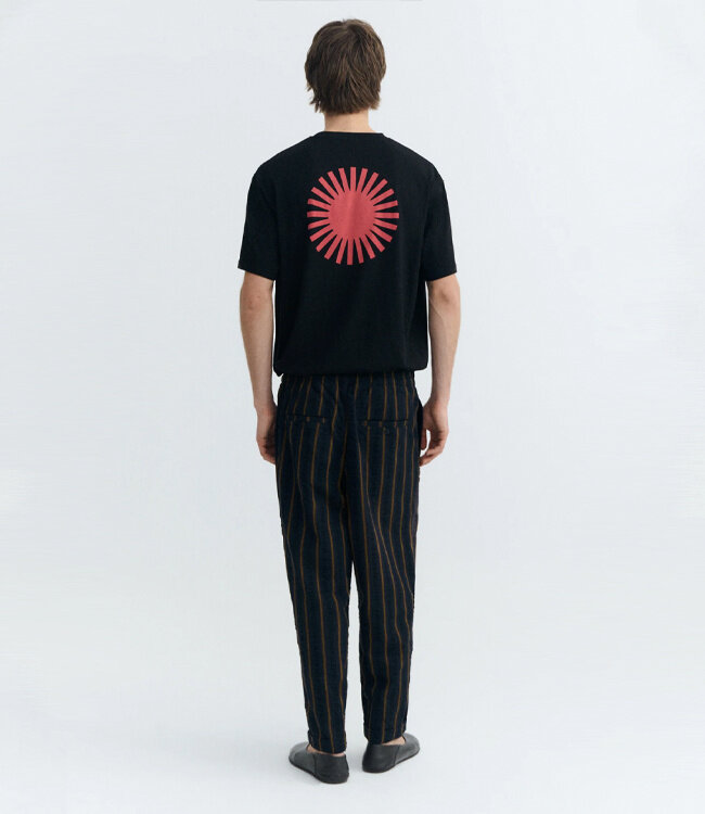 THINKING MU seersucker broek LUC PORTBOU biologisch katoen