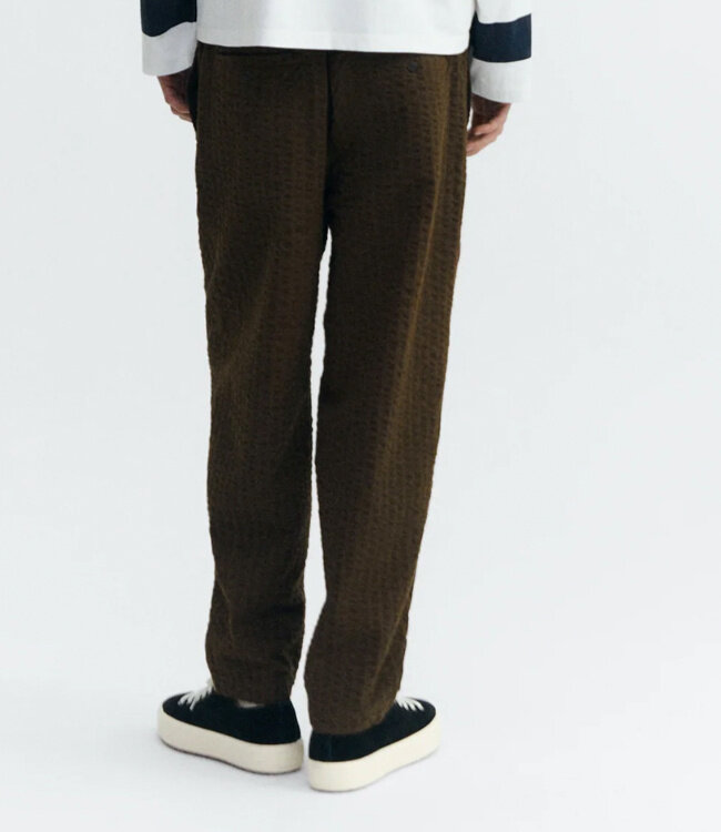 THINKING MU seersucker broek LUC WOOD biologisch katoen