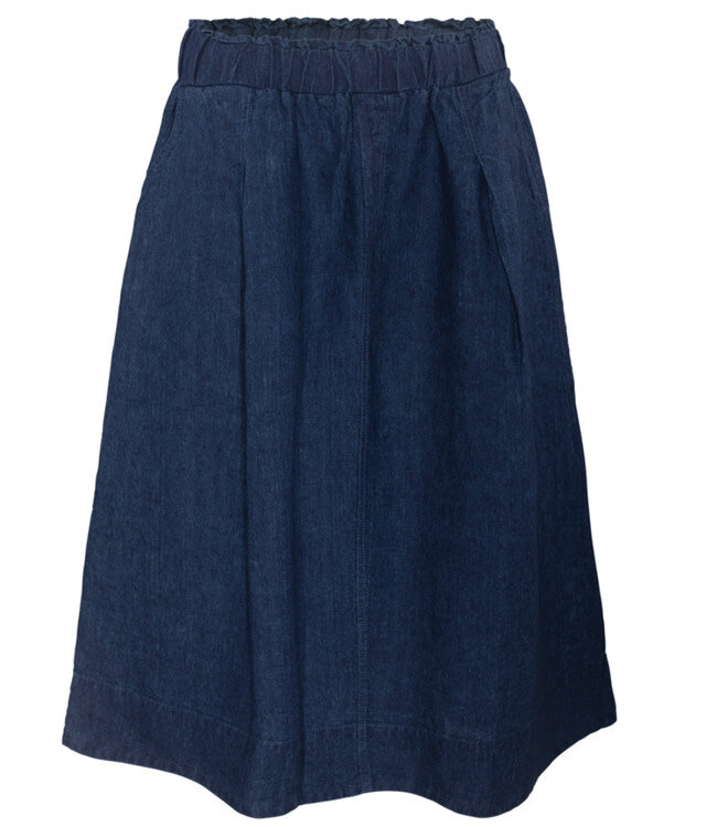 LIVING CRAFTS pure linnen rok RAFAELA INDIGO