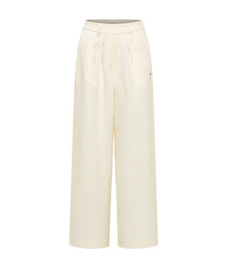 Tranquillo TRANQUILLO linnen broek met plooien WHITE