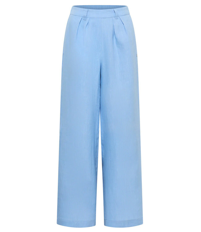 TRANQUILLO linnen broek met plooien BLUE