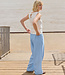 TRANQUILLO linnen broek met plooien BLUE