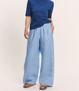 Tranquillo TRANQUILLO linnen broek met plooien BLUE
