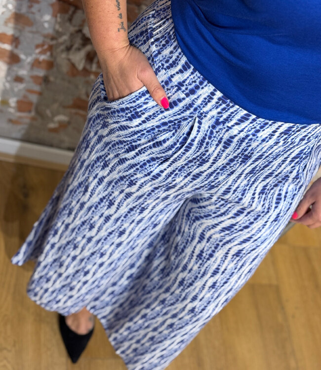 TRANQUILLO wijde broek PAULA BATIK ecovero crepe