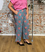 HIMALAYA broek MOLO FLOWERS BLUE met print van modal