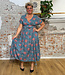 HIMALAYA maxi jurk ERIN FLOWERS BLUE met print van modal