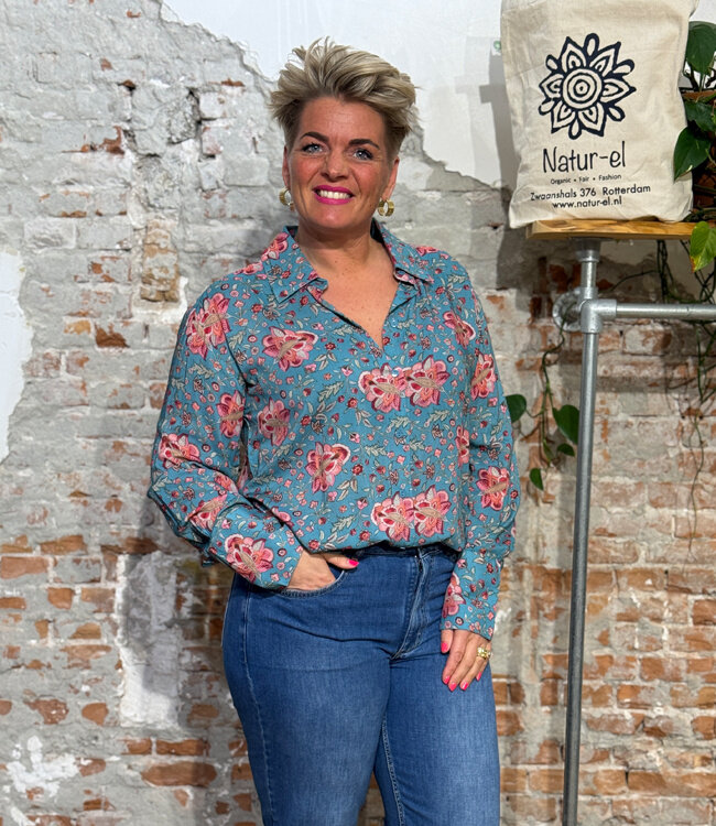 HIMALAYA blouse PREA FLOWER met print van modal