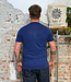 LIVING CRAFTS Linnen t-shirt met ronde hals NAVY