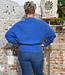 THINKING MU sweater BONNIE KOBALT biologisch katoen