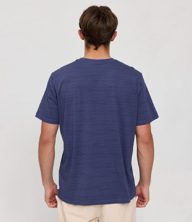 MAZINE gestreept shirt WOBBLY BLUE van biologisch katoen