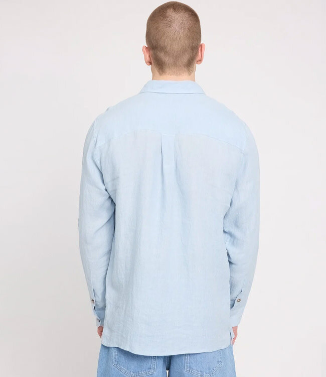 MAZINE linnen overhemd CAREL BLUE  lange mouw