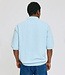 MAZINE gebreide polo shirt DREAM BLUE van biologisch katoen