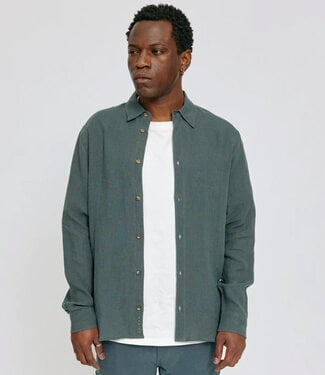 MAZINE MAZINE linnen overhemd CAREL BOTTLE  lange mouw