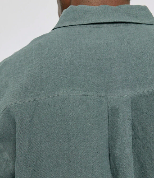 MAZINE linnen overhemd CAREL BOTTLE  lange mouw