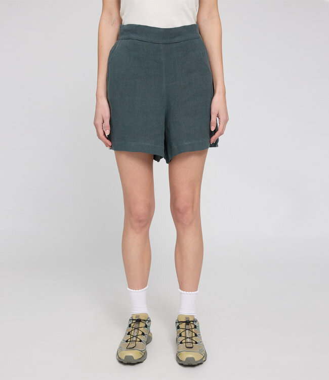 MAZINE korte pure linnen broek NALA BOTTLE