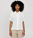 MAZINE wijde linnen blouse ELLA WHITE korte mouw