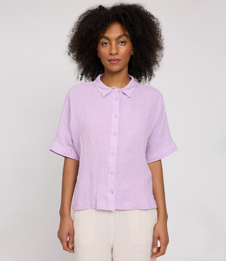 MAZINE MAZINE wijde linnen blouse ELLA LAVENDER korte mouw