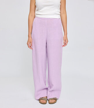 MAZINE MAZINE linnen broek RITA LAVENDER met wijde pijpen