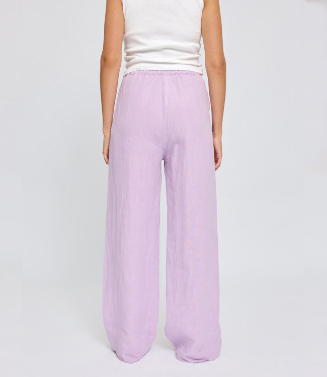 MAZINE linnen broek RITA LAVENDER met wijde pijpen