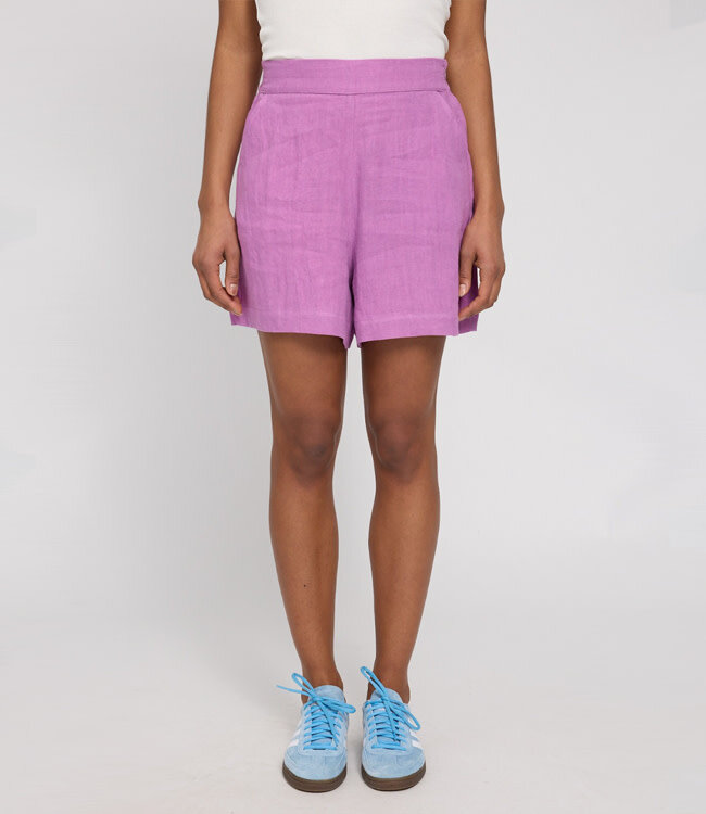 MAZINE korte pure linnen broek NALA VIOLET