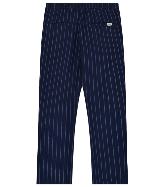 gestreepte pure linnen broek JACOB BLUE kca