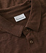 Pure Linnen polo shirt ROWAN CHOCOLATE kca