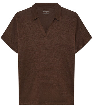 KnowledgeCottonApparel KNOWLEDGE COTTON APPAREL Linnen polo BO CHOCOLATE