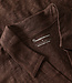 KNOWLEDGE COTTON APPAREL Linnen polo BO CHOCOLATE