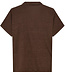 KNOWLEDGE COTTON APPAREL Linnen polo BO CHOCOLATE