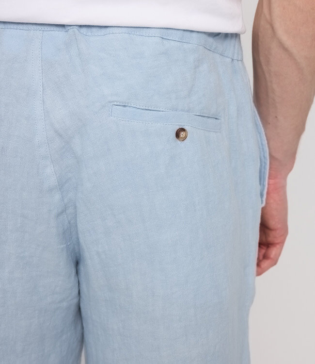 MAZINE linnen korte broek EVAN BLUE bermuda