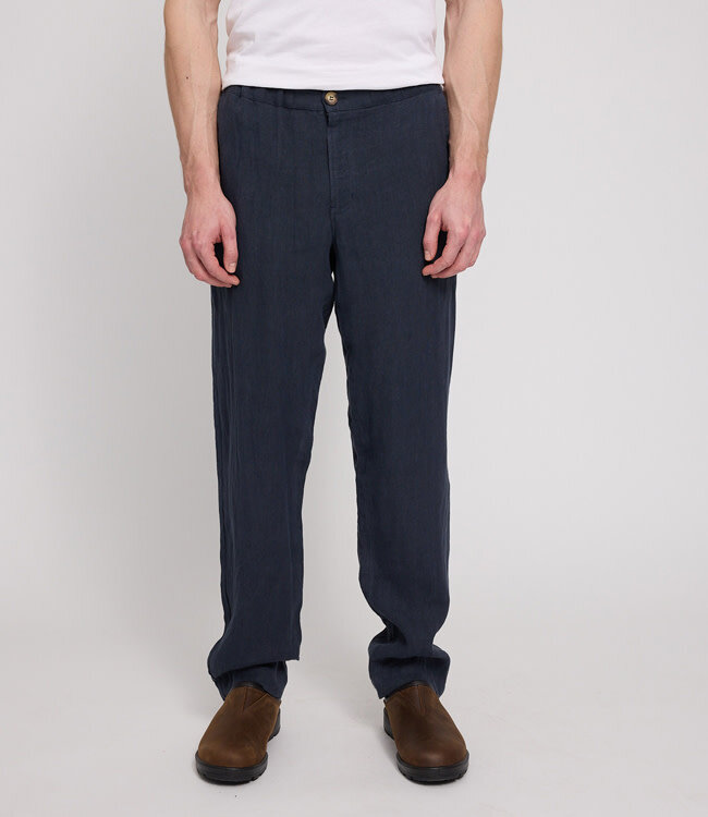 MAZINE lange linnen broek RIK NIGHT pure linnen