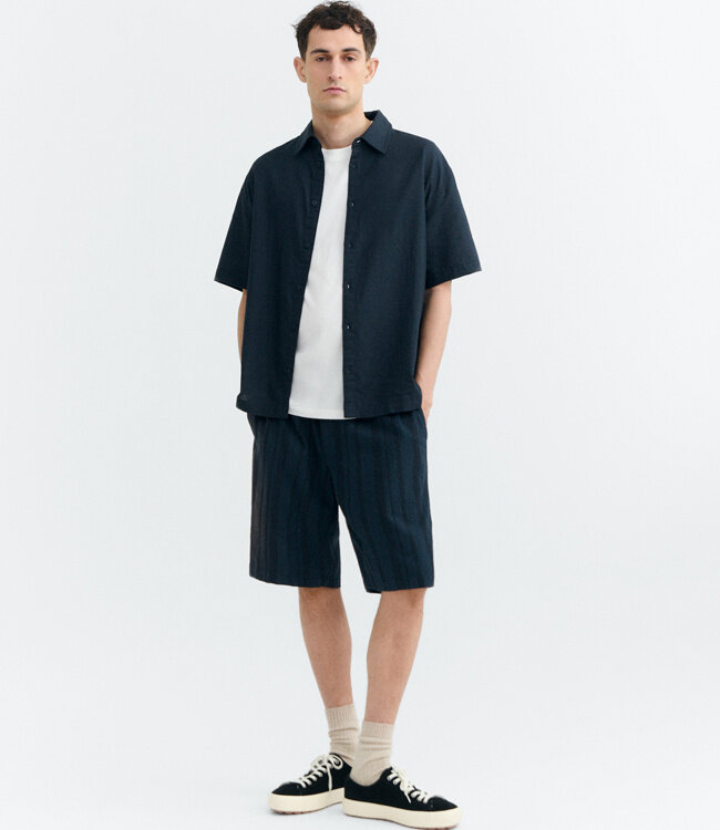 THINKING MU korte broek GASPER STRIPES biokatoen