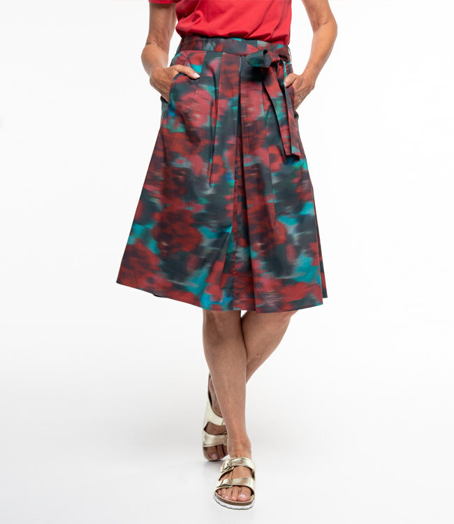 ALMA & LOVIS rok met ceintuur EVERGLADES biologisch katoen popeline