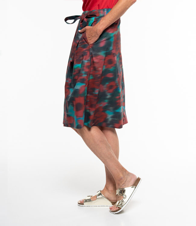 ALMA & LOVIS rok met ceintuur EVERGLADES biologisch katoen popeline