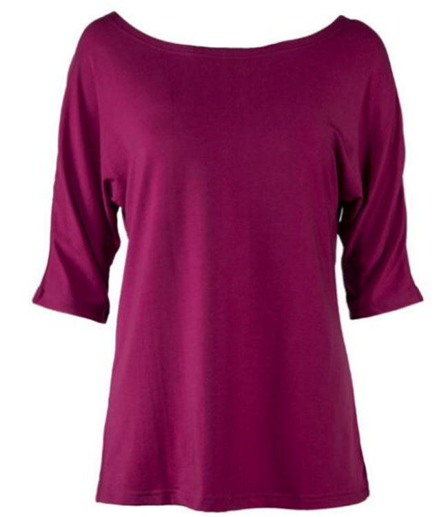 ANUKOO shirt met vleermuismouw LIV FRAMBOOS tencel