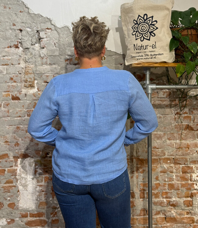 TRANQUILLO linnen blouse JOLAA BLUE