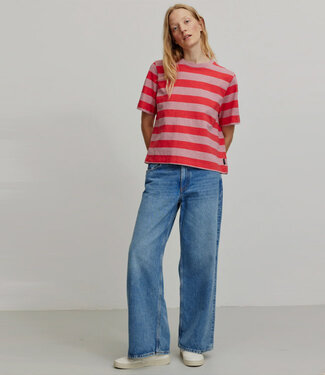 Recolution RECOLUTION gestreept shirt AZOLA PEONY biologisch katoen