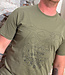 T-shirt met print TIM SKETCH OWL OLIVE biologisch katoen KCA