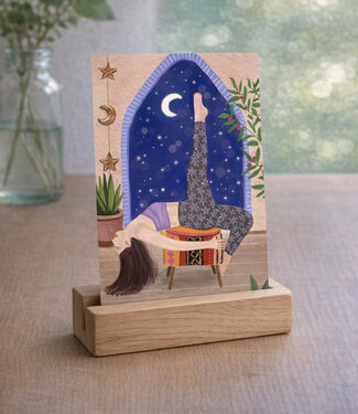 Studio LAWIENE Wens kaart LIVE IN THE PRESENT MOMENT van studio Lawiene A6