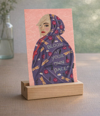 Studio LAWIENE Wens kaart BLOOM AT YOUR OWN PACE van studio Lawiene A6