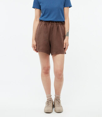GIVN GIVN korte broek van pure linnen TINE BROWN