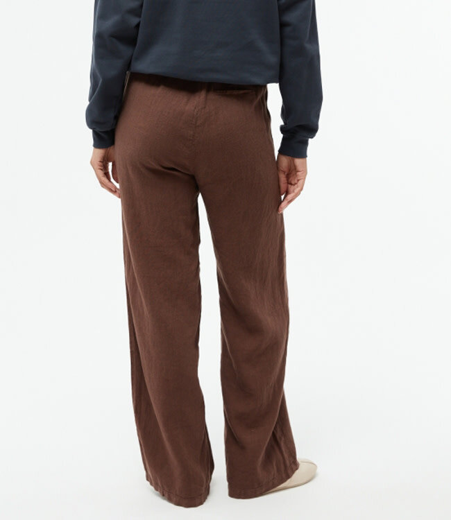 GIVN high waist broek BEA BROWN 100% linnen