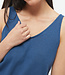 GIVN linnen top met v-hals JET BLUE 100% linnen