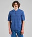 DEDICATED gebreide polo shirt OGER BLUE biologisch katoen